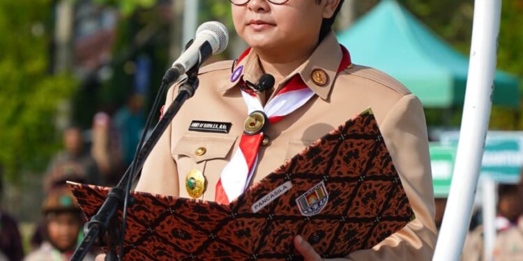 Keseruan Nanda-Nanda Pramuka Siaga Saat Mengikuti Upacara Pembukaan Pesta Siaga Kwartir Cabang Cilacap Tahun 2026
