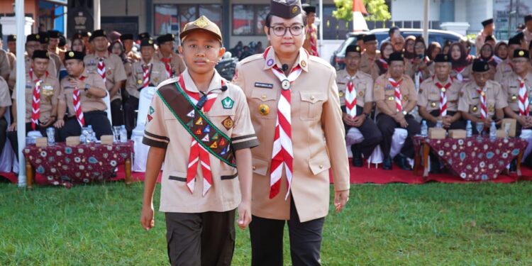 Keseruan Nanda-Nanda Pramuka Siaga Saat Mengikuti Upacara Pembukaan Pesta Siaga Kwartir Cabang Cilacap Tahun 2026