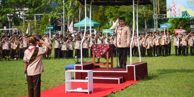 Keseruan Nanda-Nanda Pramuka Siaga Saat Mengikuti Upacara Pembukaan Pesta Siaga Kwartir Cabang Cilacap Tahun 2026
