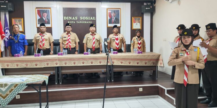 Kepala Dinsos Kukuhkan Pengurus Rintisan Saka Bina Sosial Kwarcab Kota Tangerang 2023-2028