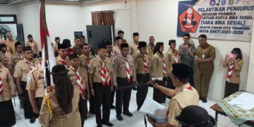 Kepala Dinsos Kukuhkan Pengurus Rintisan Saka Bina Sosial Kwarcab Kota Tangerang 2023-2028