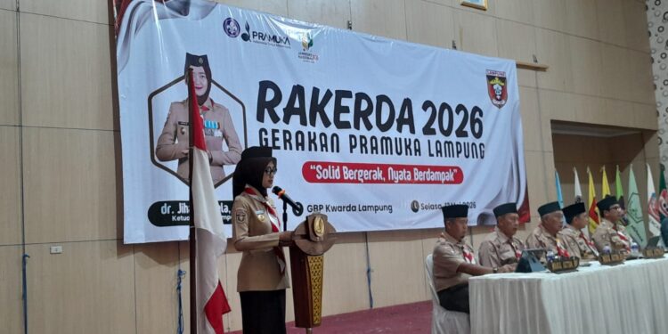 Buka Rakerda 2026, Kak Jihan Tegaskan Gerakan Pramuka Memiliki Peran Yang Sangat Vital Dalam Membentuk Karakter Generasi Muda