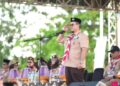 Siswa SD Inpres Mora Jadi Pemimpin Upacara Pembukaan Jamcab II Kwarcab Mamuju Tengah
