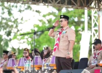 Siswa SD Inpres Mora Jadi Pemimpin Upacara Pembukaan Jamcab II Kwarcab Mamuju Tengah