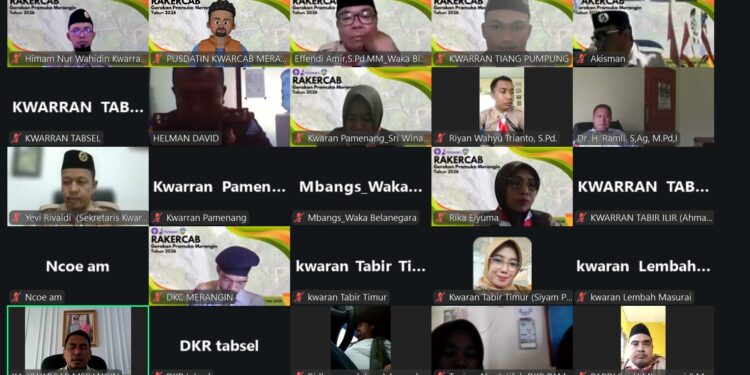 Kwarcab Merangin Gelar Rakercab 2026 Secara Virtual, Fokus pada Evaluasi dan Penguatan Program Kerja