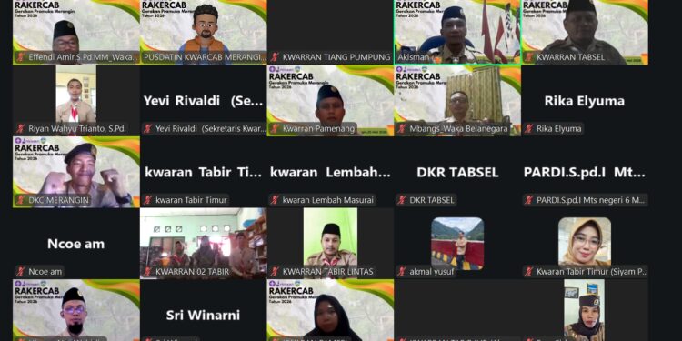 Kwarcab Merangin Gelar Rakercab 2026 Secara Virtual, Fokus pada Evaluasi dan Penguatan Program Kerja