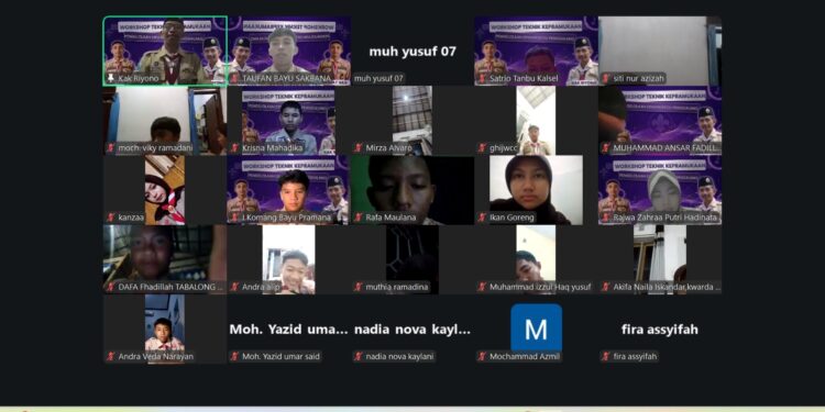 Tingkatkan Kompetensi Kepemimpinan, Utusan Gudep MTsN 6 Tabalong Ikuti Workshop Teknik Kepramukaan Nasional
