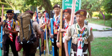 Mantapkan Keterampilan Berkemah Jelang Jamnas, Kontingen Cabang Tangsel Gelar TC Jamnas ke-3