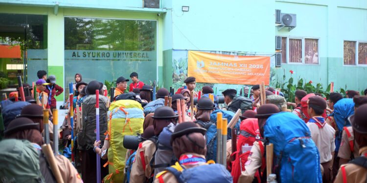 Mantapkan Keterampilan Berkemah Jelang Jamnas, Kontingen Cabang Tangsel Gelar TC Jamnas ke-3