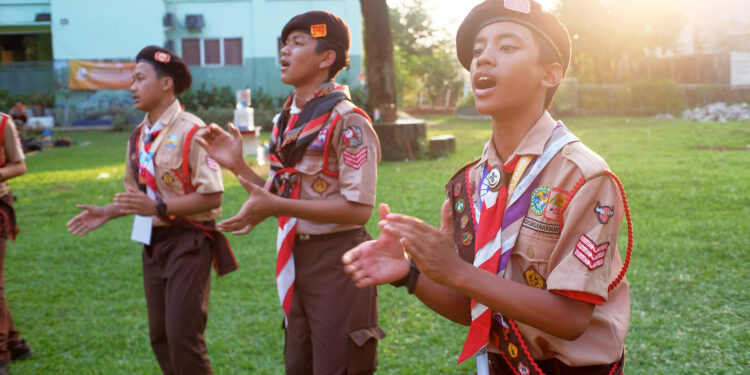 Mantapkan Keterampilan Berkemah Jelang Jamnas, Kontingen Cabang Tangsel Gelar TC Jamnas ke-3