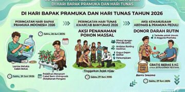 Geliat Abdimas Kwarcab Banyumas: Peringati Hari Bapak Pramuka Hingga Hari Tunas Lewat Aksi Lingkungan dan Kemanusiaan
