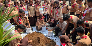 Peringati Hari Bapak Pramuka Indonesia, 114 Pramuka Penegak dan Pandega Banyumas Aksi Nyata Dukung Ketahanan Pangan