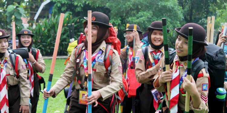 Mantapkan Keterampilan Berkemah Jelang Jamnas, Kontingen Cabang Tangsel Gelar TC Jamnas ke-3