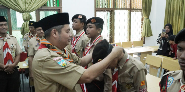 Kwarda Jambi Hadiri Pengukuhan Pramuka Garuda Pangkalan SMPN 11 Kota Jambi