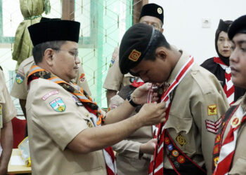 Kwarda Jambi Hadiri Pengukuhan Pramuka Garuda Pangkalan SMPN 11 Kota Jambi