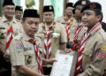 Kwarda Jambi Hadiri Pengukuhan Pramuka Garuda Pangkalan SMPN 11 Kota Jambi