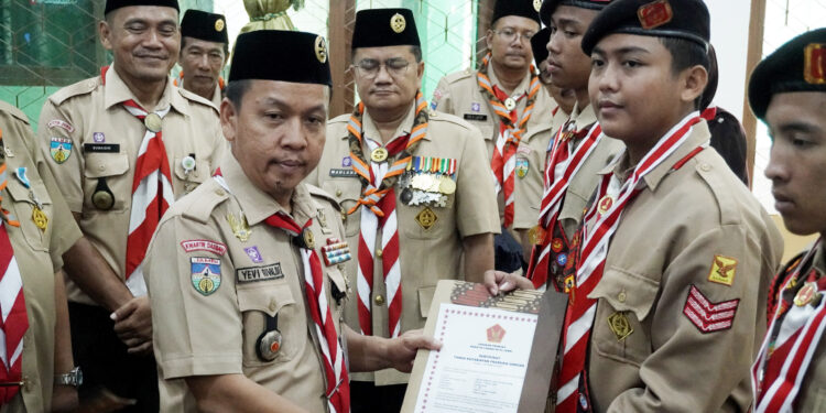 Kwarda Jambi Hadiri Pengukuhan Pramuka Garuda Pangkalan SMPN 11 Kota Jambi