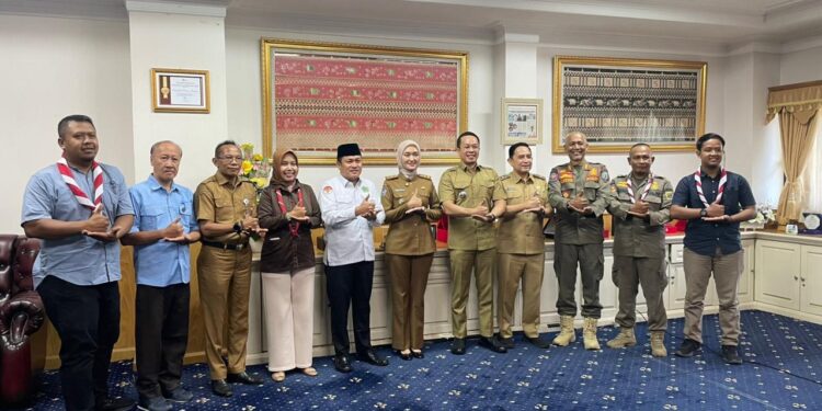 Pinkonda Audiensi Dengan Ketua Kwarda Lampung Laporkan Persiapan Kontingen Jamnas XII 2026