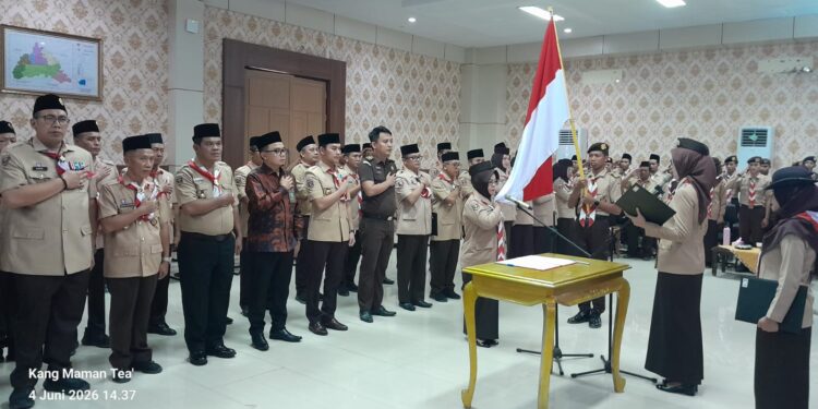 Lantik Bupati Mesuji Sebagai Ketua Mabicab. Ketua Kwarda Lampung Tekankan Peran Pramuka Dalam Program Ketahanan Pangan