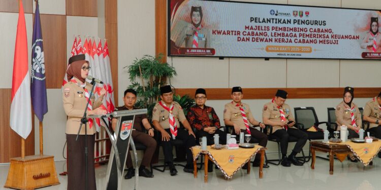 Lantik Bupati Mesuji Sebagai Ketua Mabicab. Ketua Kwarda Lampung Tekankan Peran Pramuka Dalam Program Ketahanan Pangan
