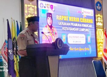 Beri Arahan Di Rakercab Bandar Lampung. Ketua Kwarda Lampung Ajak Pramuka Manfaatkan Lahan Pekarangan Untuk Ketahanan Pangan