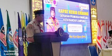 Beri Arahan Di Rakercab Bandar Lampung. Ketua Kwarda Lampung Ajak Pramuka Manfaatkan Lahan Pekarangan Untuk Ketahanan Pangan