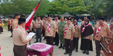 Pelantikan Di Tepi Pantai, Kwarran Labuhan Maringgai Didorong Kemandirian Ekonomi Dan Kebangkitan Saka Bahari Lampung Timur