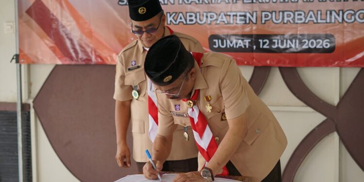 Komitmen Cegah Penyalahgunaan Narkoba, Kwarcab Purbalingga Jalin Kerjasama Dengan BNNK Purbalingga