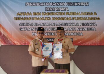 Komitmen Cegah Penyalahgunaan Narkoba, Kwarcab Purbalingga Jalin Kerjasama Dengan BNNK Purbalingga