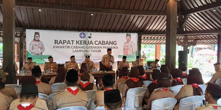 Sekda Lampung Timur Buka Rakercab Gerakan Pramuka