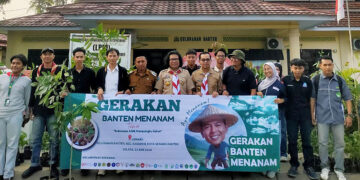 Gelar Kolaborasi dengan Berbagai Organisasi Sosial dan Pendidikan, Pramuka Untirta Ambil Bagian dalam Gerakan Banten Menanam