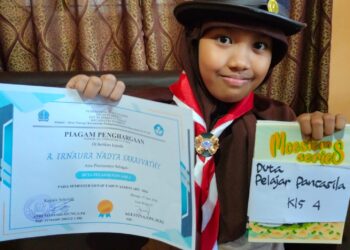 Pramuka Penggalang SD Inpres 3/77 Masago Dianugerahi Duta Pelajar Pancasila 2026