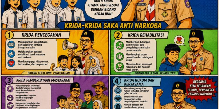 Inisiatif Kreatif Ketua Saka Anti Narkotika Kwarcab Banyumas Lewat Karya Komik Digital Anti Narkotika