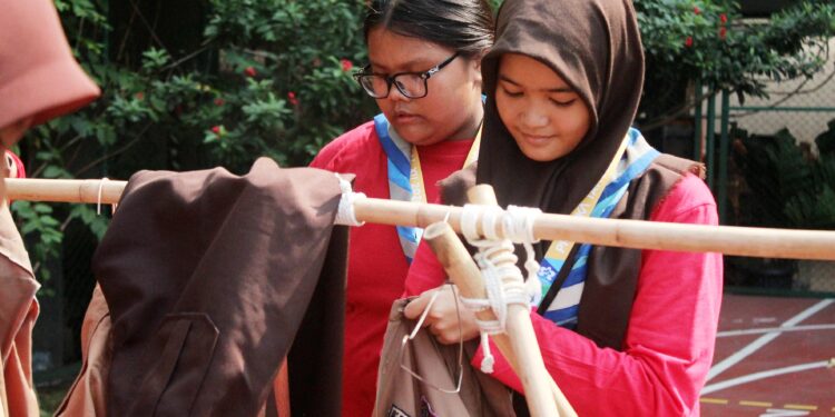 Perkuat Kekompakan Regu, Kontingen Jamnas Kwarcab Tangsel Gelar TC ke-4