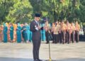 Pramuka Kota Medan Ikuti Ziarah Rombongan dalam rangka Peringatan HUT ke-436 Kota Medan di Taman Makam Pahlawan Bukit Barisan.