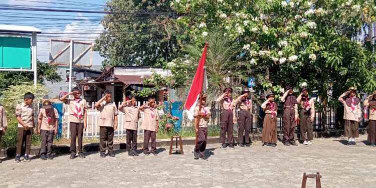 Pramuka SDN 4 Purwanegara Awali Latihan Perdana Penuh Semangat