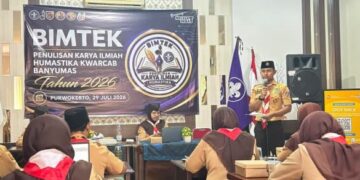 Bangun Tradisi Literasi, Kwarcab Banyumas Gelar Pelatihan Penulisan KTI