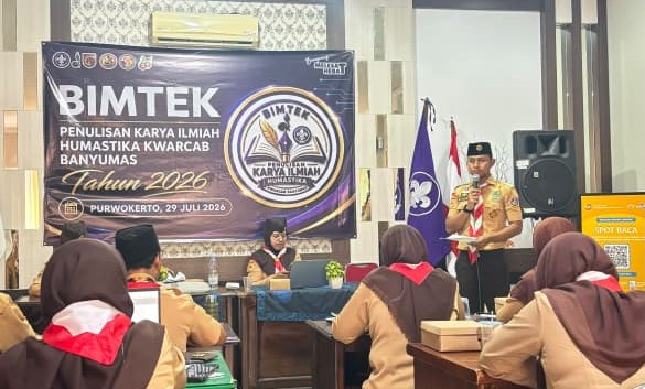 Bangun Tradisi Literasi, Kwarcab Banyumas Gelar Pelatihan Penulisan KTI