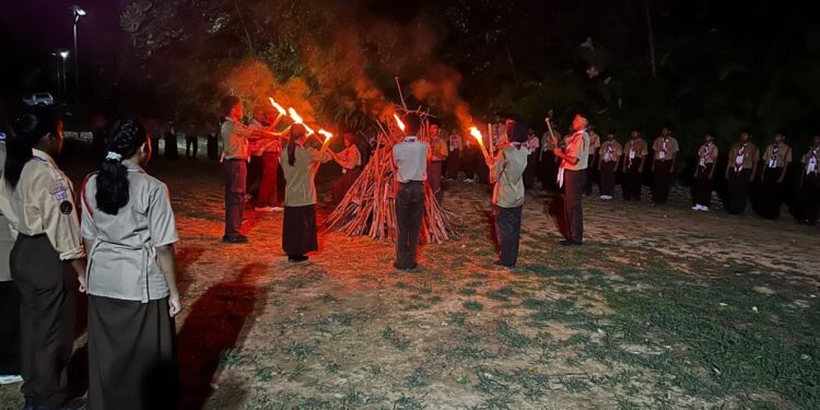 Pramuka Penggalang LC Kota Kinabalu Ikuti Latihan Dasar Kepemimpinan