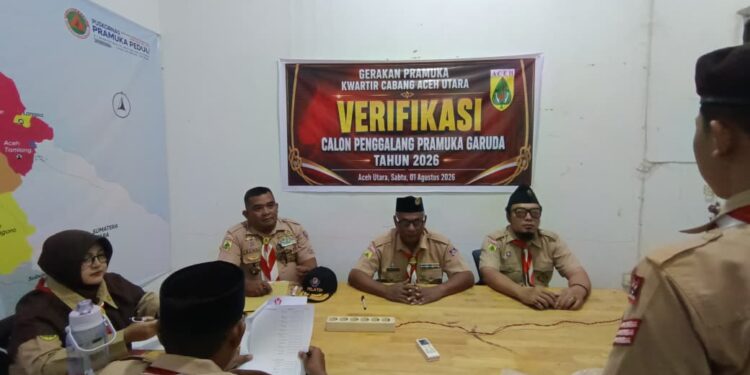 Kwartir Cabang Aceh Utara Verifikasi Calon Pramuka Penggalang Garuda