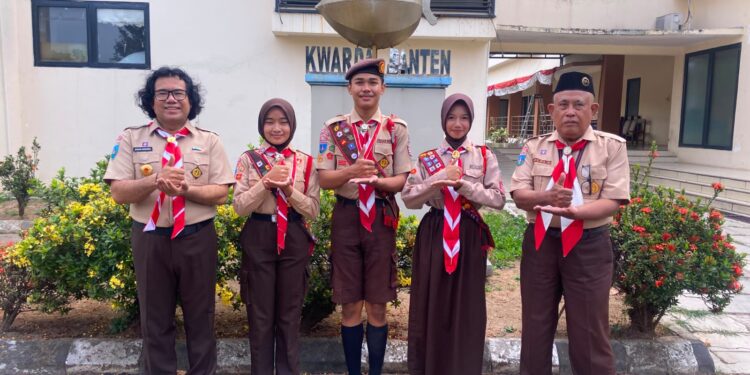 Kwarda Banten Lepas Tiga Pramuka Jadi Petugas Upacara Jambore Nasional 2026