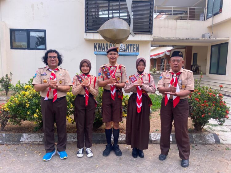 Kwarda Banten Lepas Tiga Pramuka Jadi Petugas Upacara Jambore Nasional 2026