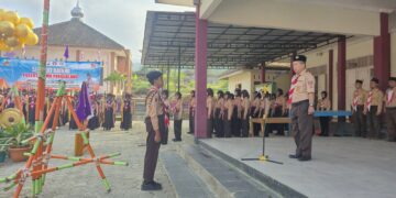 Ratusan Pramuka SMP N 4 Kedungbanteng Ikuti Penerimaan Anggota Penggalang