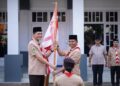 Dihadapan Ratusan Orang/wali, Bupati Aceh Selatan Lepas Kontingen Aceh Selatan mengikuti Jambore Nasional Ke XII di Cibubur Jakarta Timur.