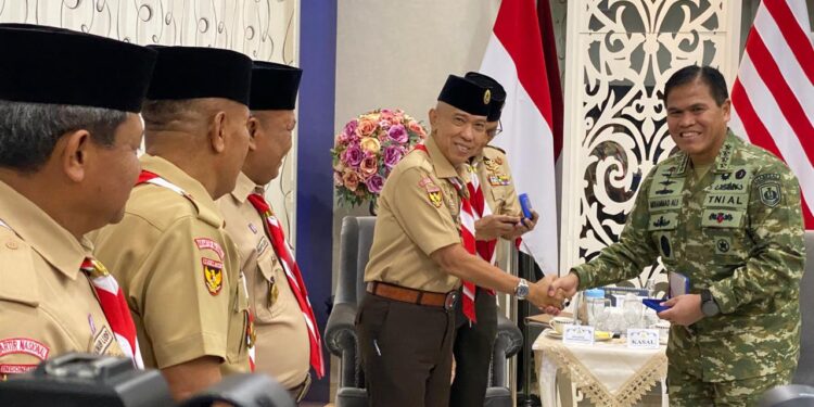 Kwarnas Gerakan Pramuka Audiensi dengan Kasal, Bahas Persiapan Jamnas XII dan Tabur Bunga di Laut