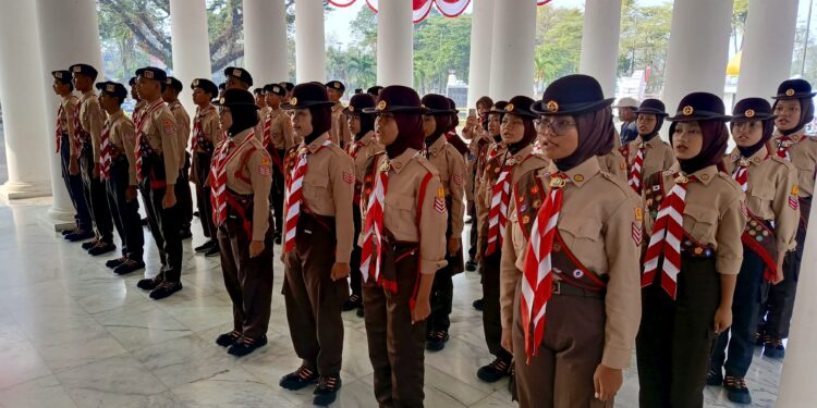 Sekda Kabupaten Serang Lepas Kontingen Jambore Nasional XII, Peserta Diminta Jaga Fisik dan Mental