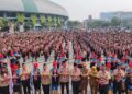 Kwarcab Kota Bekasi Kukuhkan 1.398 Pramuka Garuda dan Melepas Peserta Jamnas XII