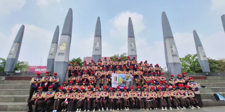 Kwarcab Kota Bekasi Kukuhkan 1.398 Pramuka Garuda dan Melepas Peserta Jamnas XII