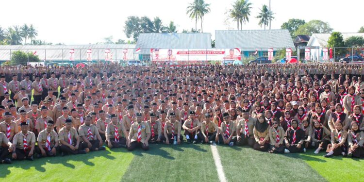 Jejak Penggalang, Langkah Penegak: Utusan Kwarran Patimpeng Hadir dalam Perkemahan dan Upacara Hari Pramuka ke-65 Tingkat Sulsel