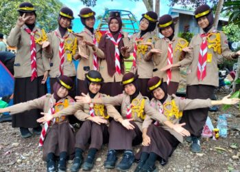 Bukan Sekadar Berkemah! Penegak Putri Ambalan Tomau Ukir Pengalaman di Peringatan Hari Pramuka ke-65 Tingkat Sulawesi Selatan”